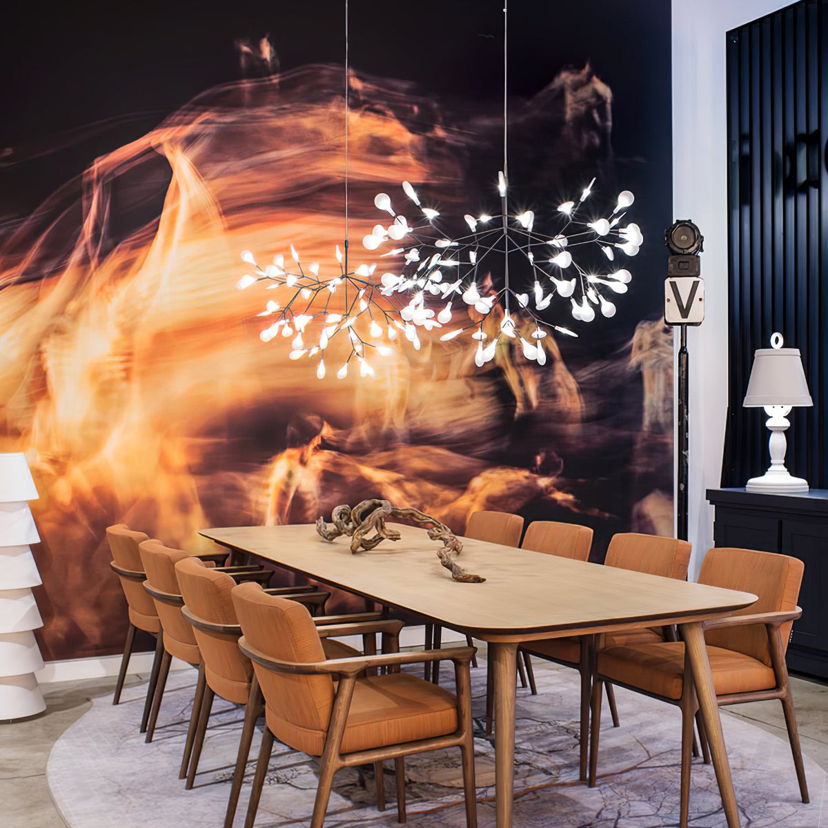 Lampadario LED Firefly in Oro Rosa