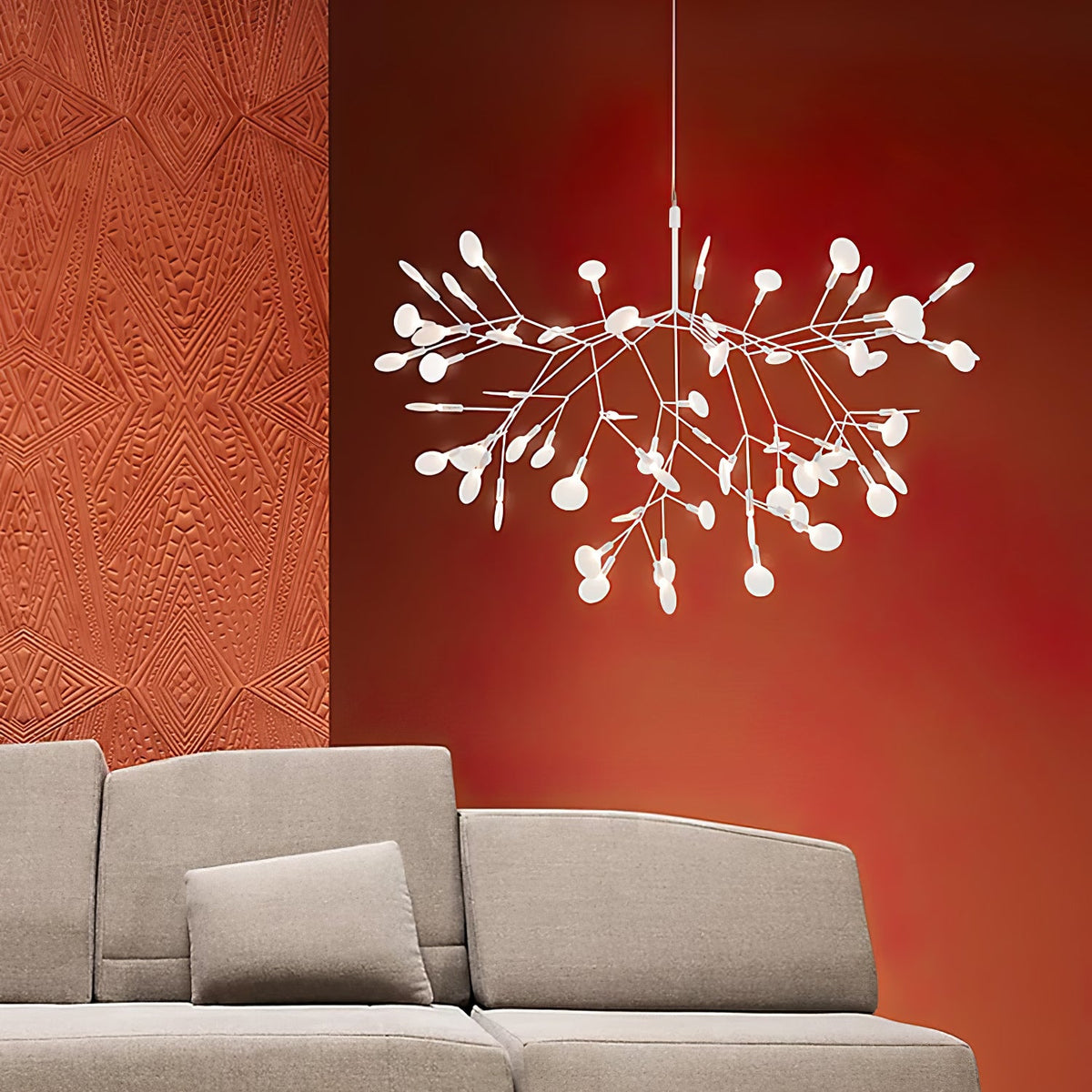 Lampadario LED Firefly in Oro Rosa