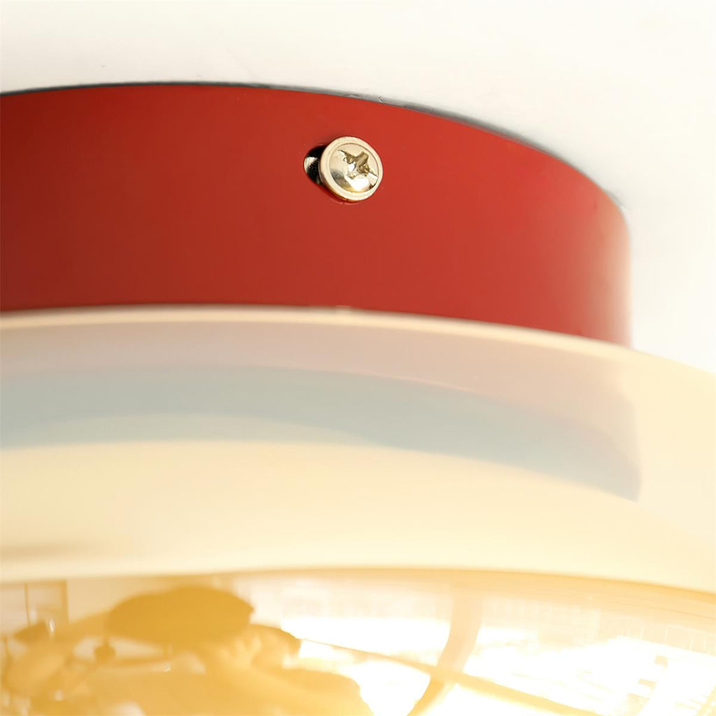 Lampada da soffitto a incasso in vetro retro di giugno