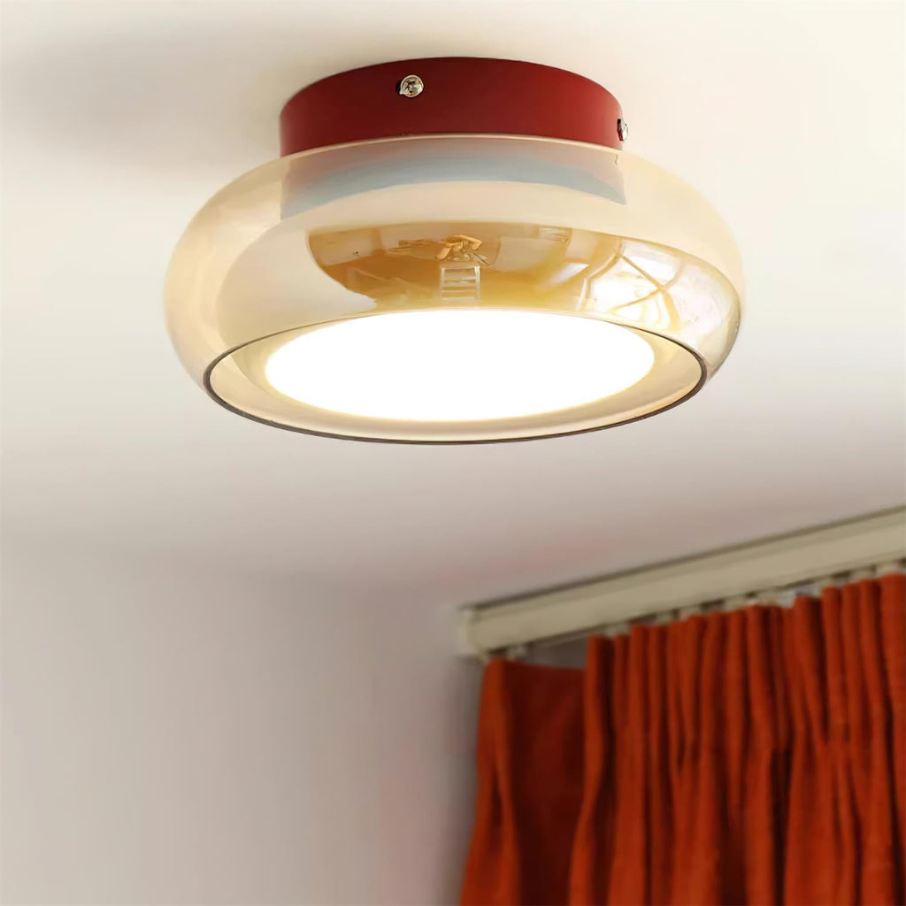 Lampada da soffitto a montaggio a filo in vetro retro Vintage