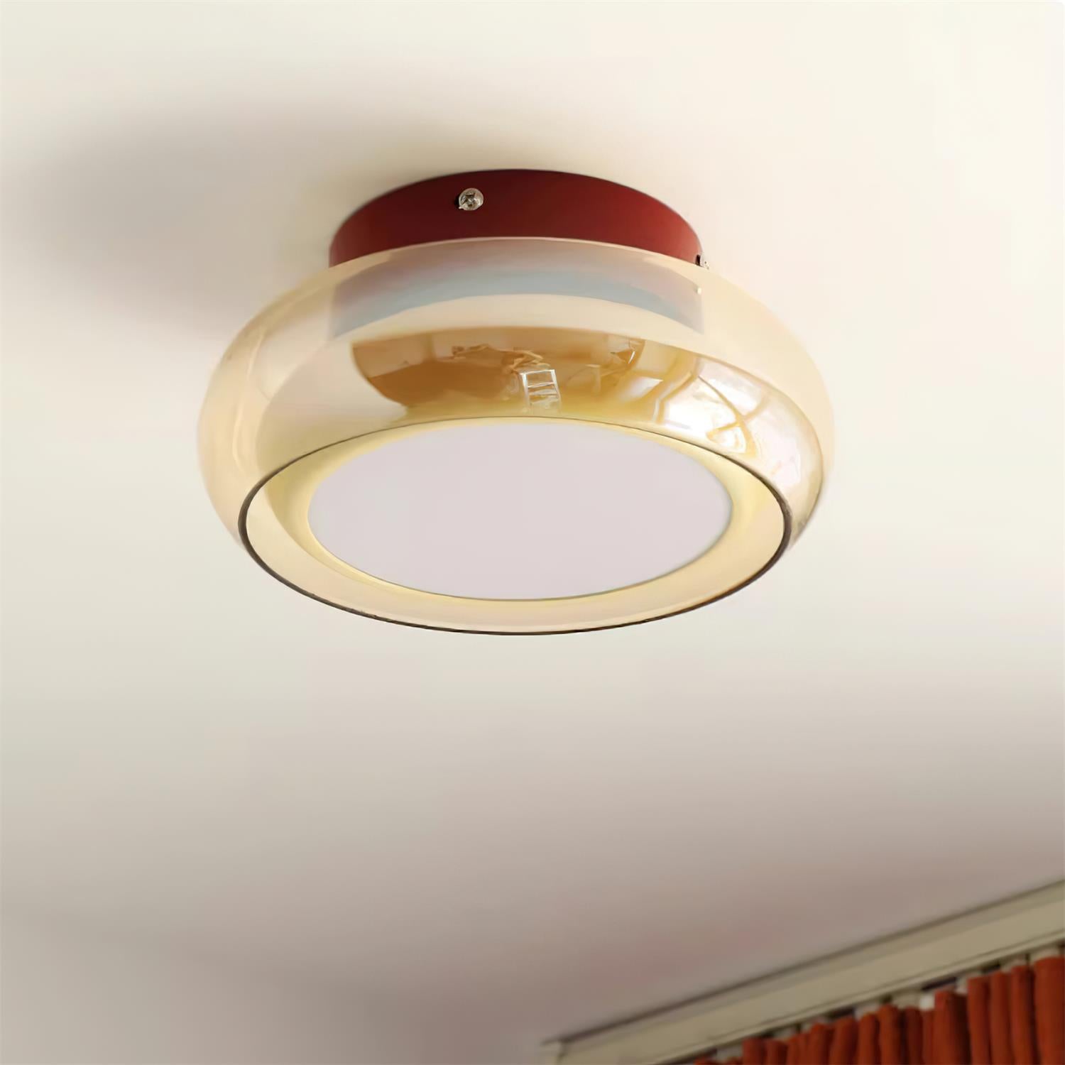 Lampada da soffitto a incasso in vetro retro di giugno