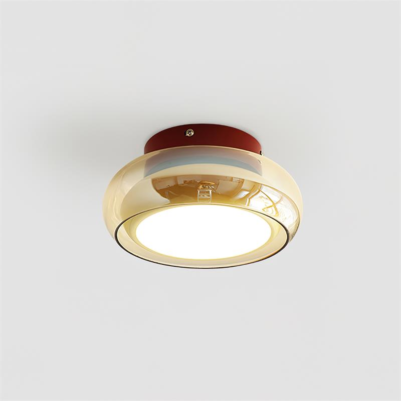 Lampada da soffitto a montaggio a filo in vetro retro Vintage