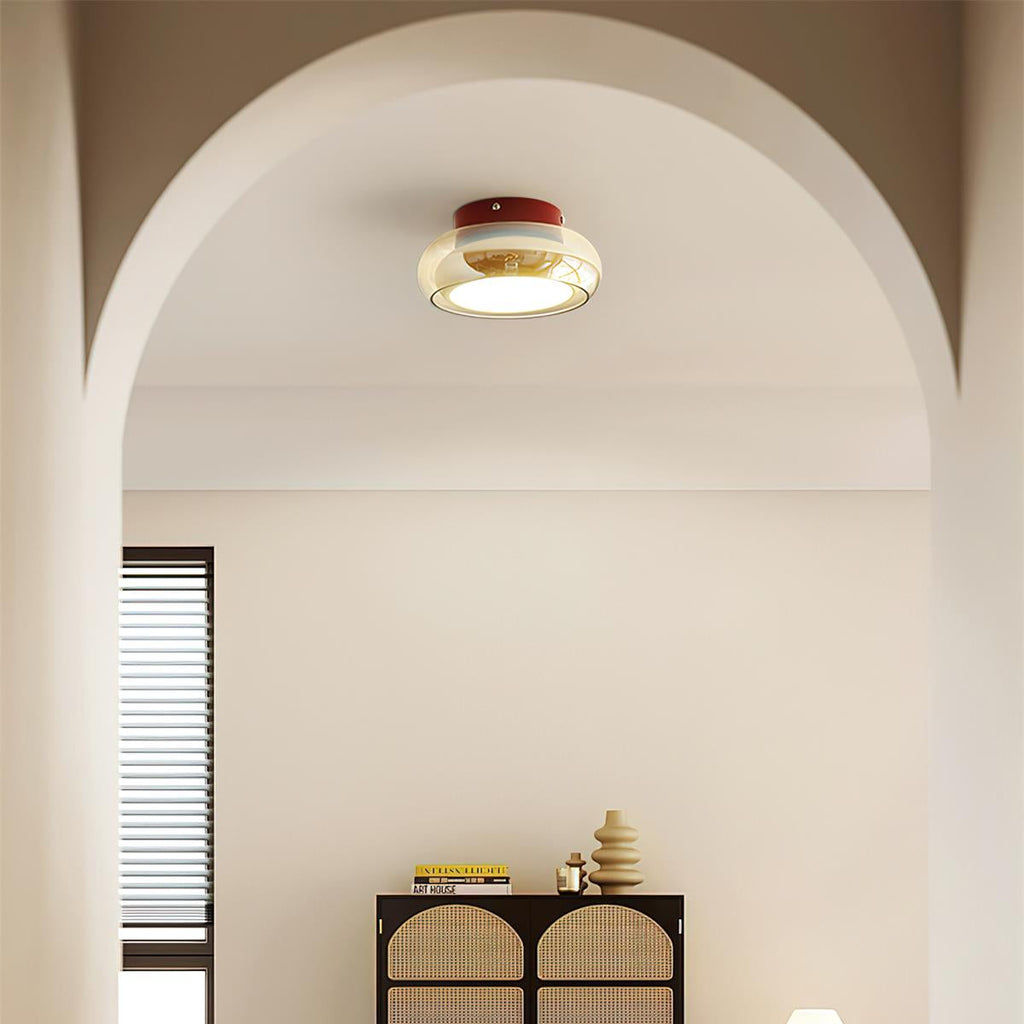 Lampada da soffitto a incasso in vetro retro di giugno
