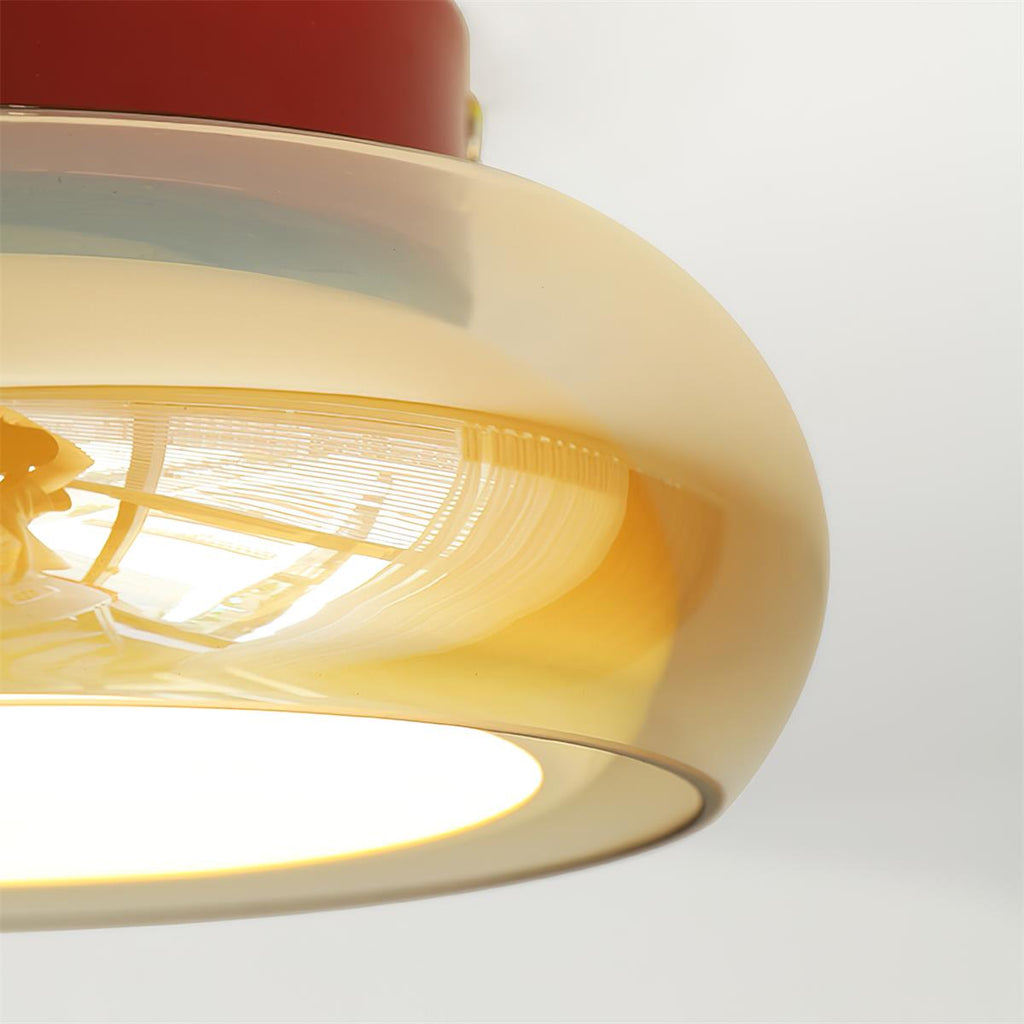 Lampada da soffitto a montaggio a filo in vetro retro Vintage
