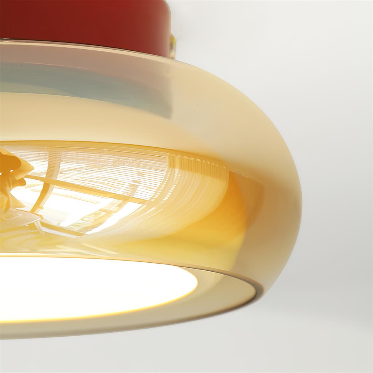 Lampada da soffitto a montaggio a filo in vetro retro Vintage
