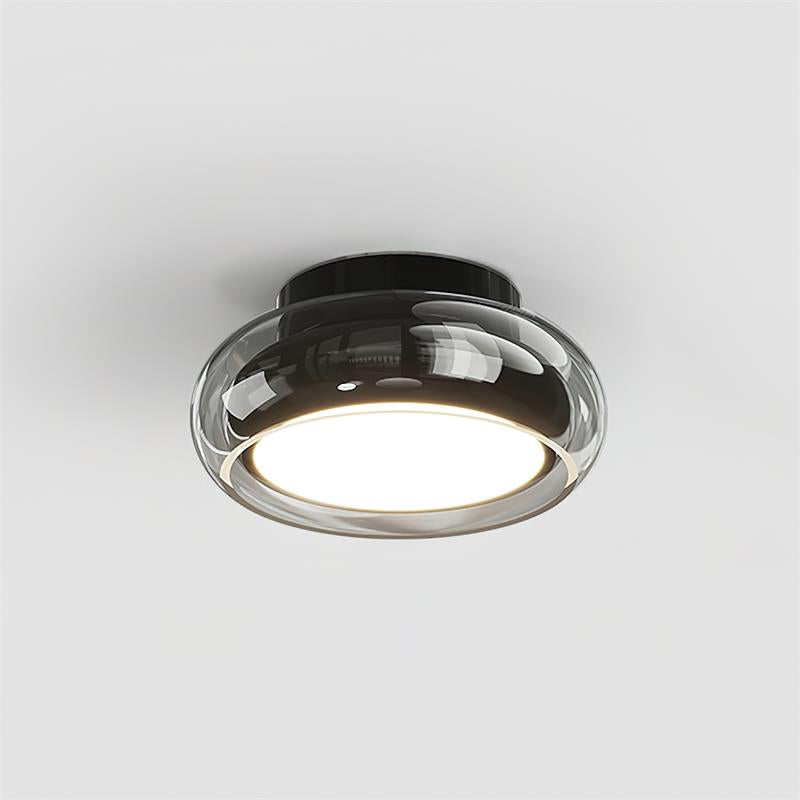 Lampada da soffitto a montaggio a filo in vetro retro Vintage
