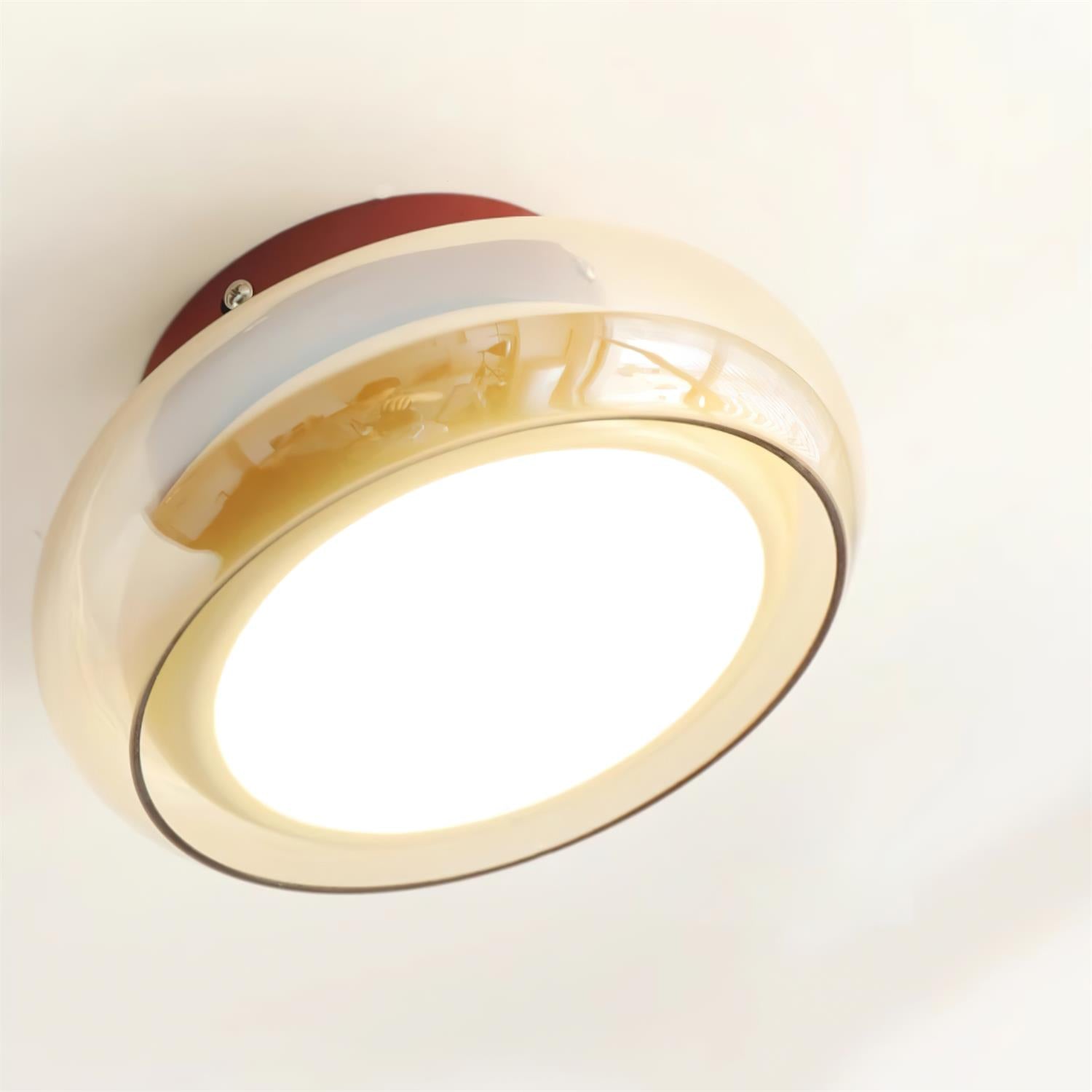 Lampada da soffitto a incasso in vetro retro di giugno