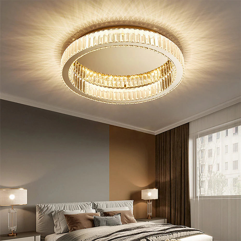 Moderna Creativa Lampada da Soffitto Rotonda in Cristallo