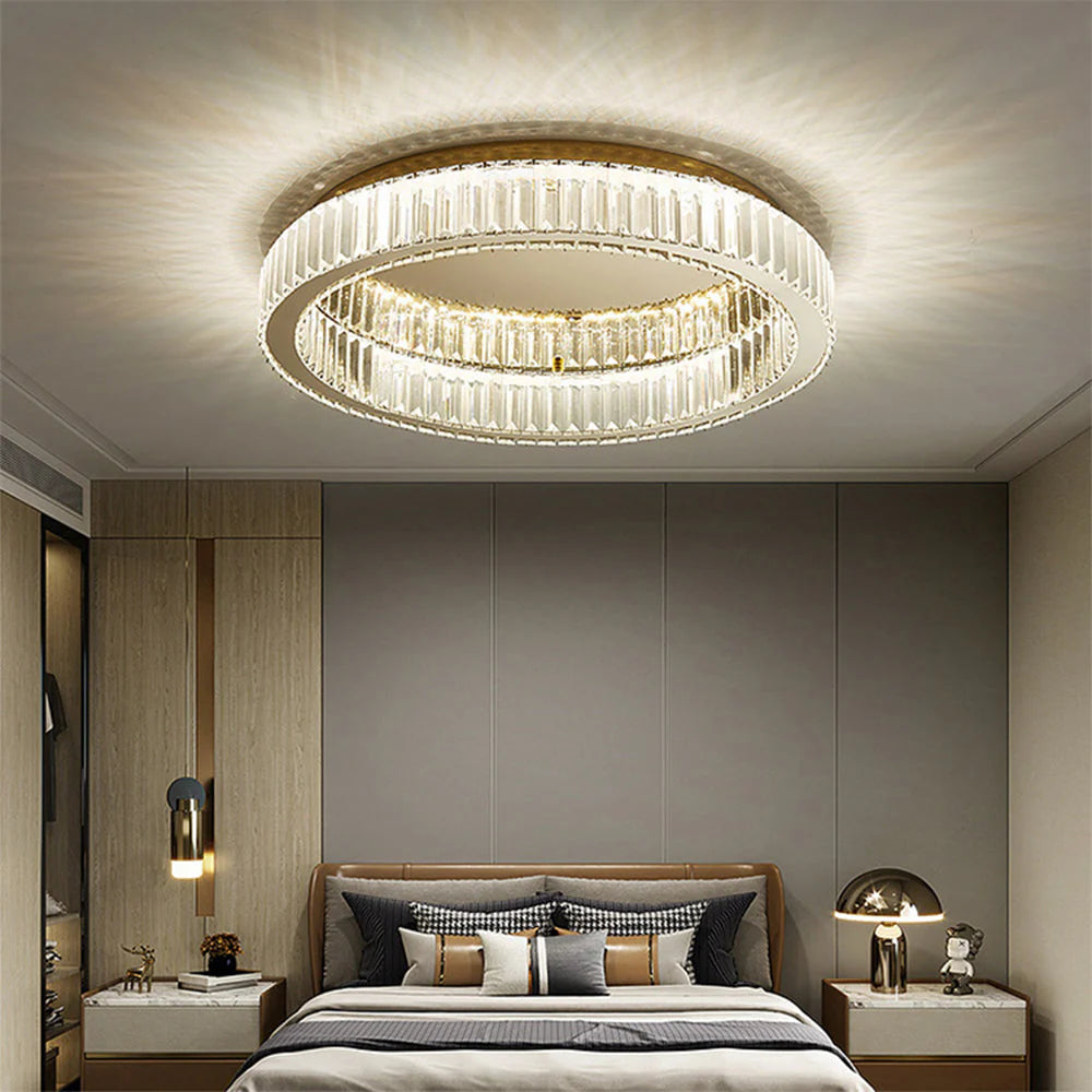 Moderna Creativa Lampada da Soffitto Rotonda in Cristallo