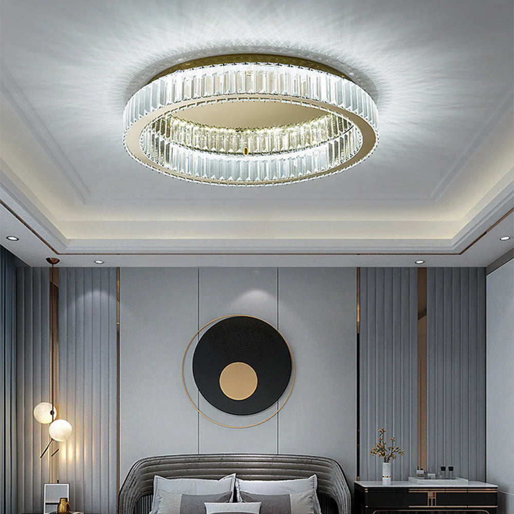 Moderna Creativa Lampada da Soffitto Rotonda in Cristallo
