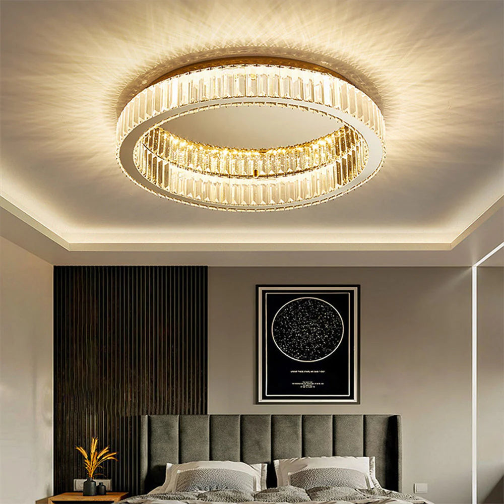 Moderna Creativa Lampada da Soffitto Rotonda in Cristallo