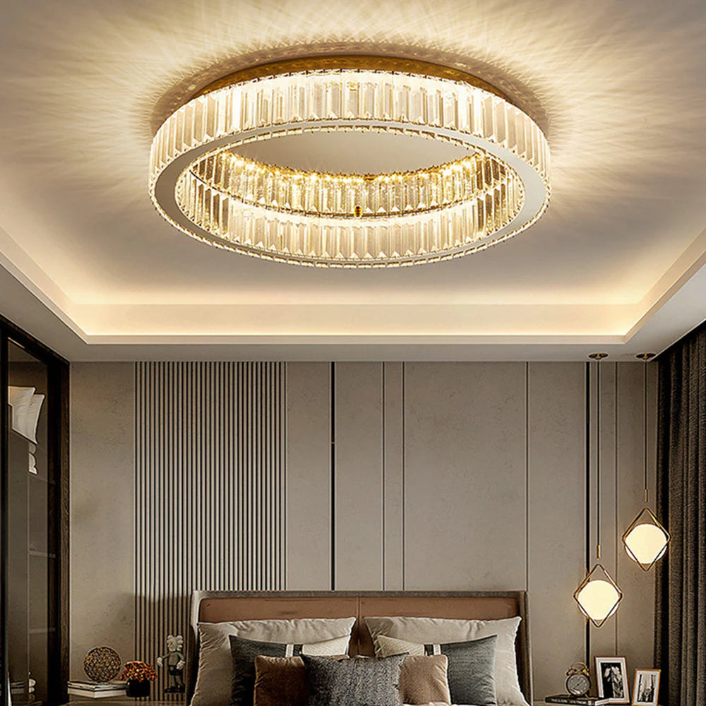 Moderna Creativa Lampada da Soffitto Rotonda in Cristallo