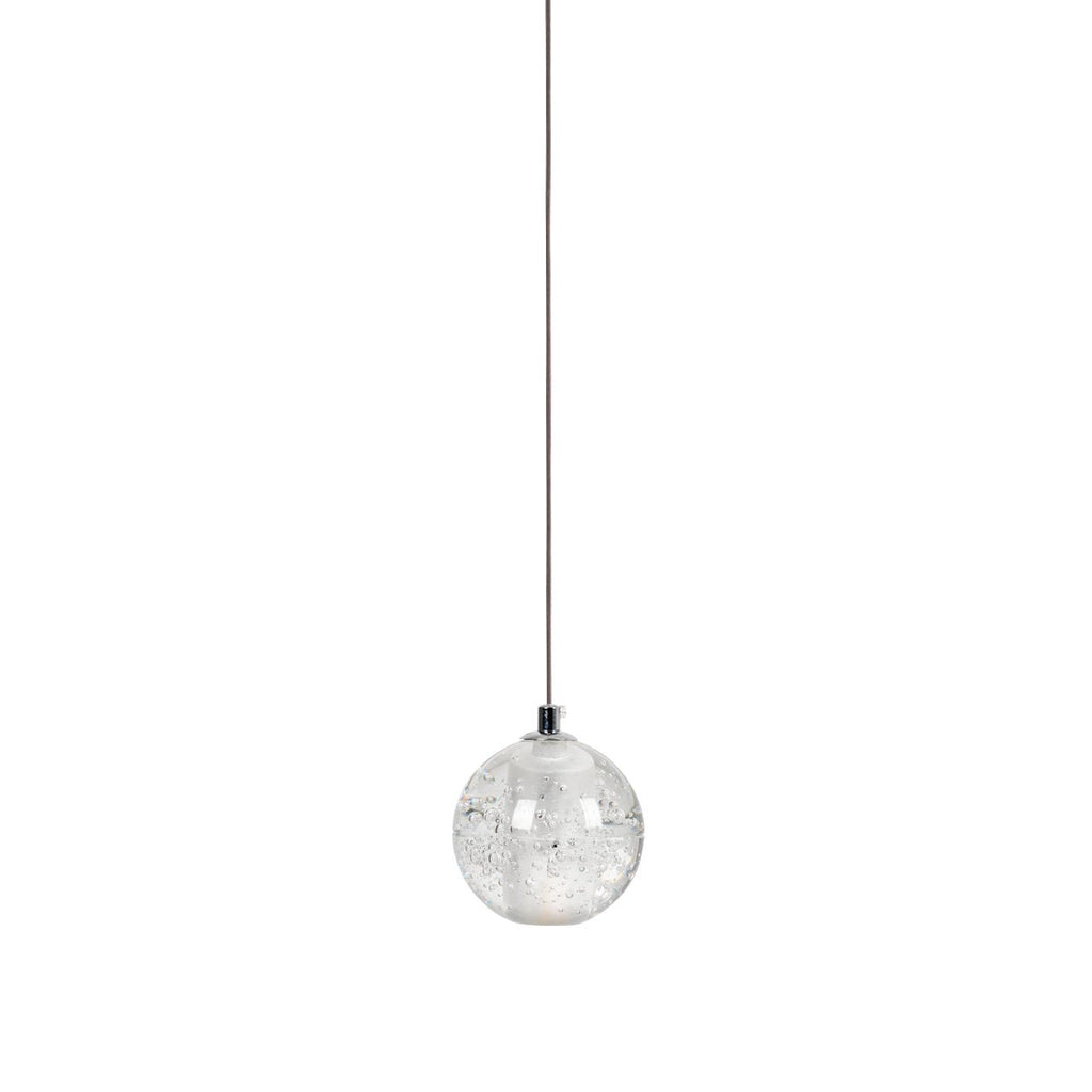 Lampada a sospensione con palline di vetro cristallo