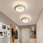 Lampada da soffitto moderna rotonda in metallo e acrilico