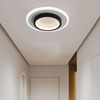 Lampada da soffitto moderna rotonda in metallo e acrilico