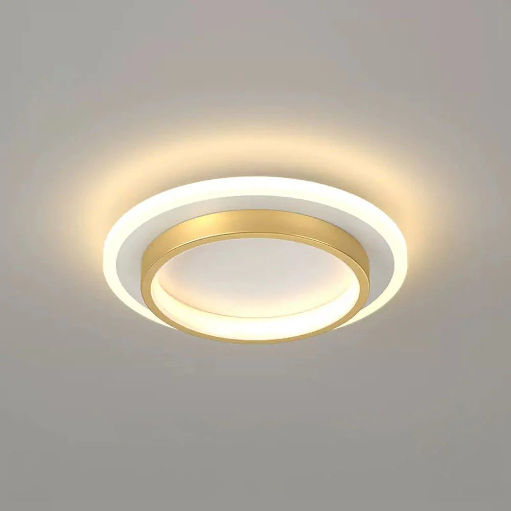 Lampada da soffitto moderna rotonda in metallo e acrilico