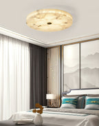 Lampada da soffitto in alabastro mosaico rotondo