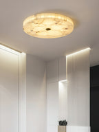 Lampada da soffitto in alabastro mosaico rotondo