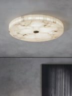 Lampada da soffitto in alabastro mosaico rotondo