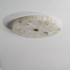 Lampada da soffitto in alabastro mosaico rotondo