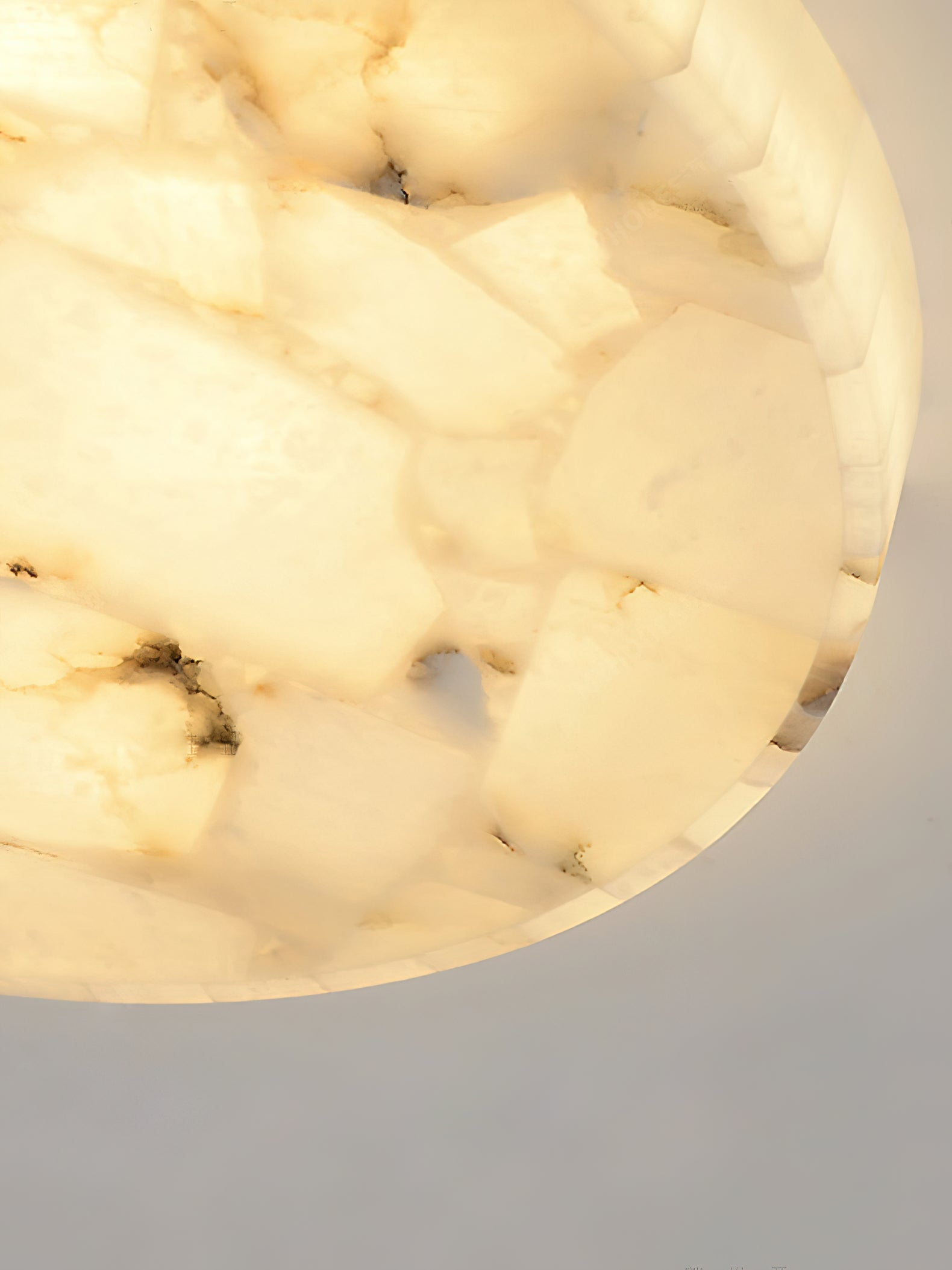 Lampada da soffitto rotonda in alabastro Vosilis
