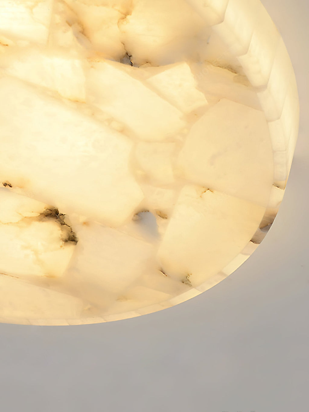 Lampada da soffitto in alabastro mosaico rotondo