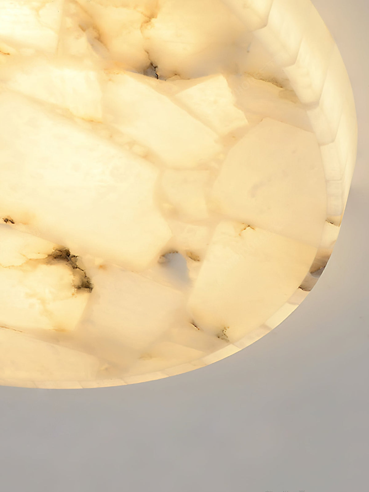 Lampada da soffitto in alabastro mosaico rotondo