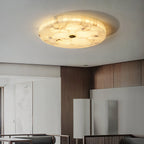 Lampada da soffitto in alabastro mosaico rotondo