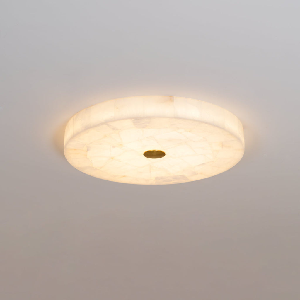 Lampada da soffitto in alabastro mosaico rotondo