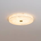 Lampada da soffitto in alabastro mosaico rotondo