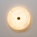 Lampada da soffitto in alabastro mosaico rotondo