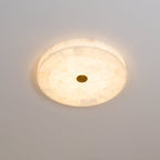 Lampada da soffitto in alabastro mosaico rotondo
