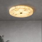 Lampada da soffitto in alabastro mosaico rotondo