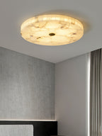 Lampada da soffitto in alabastro mosaico rotondo