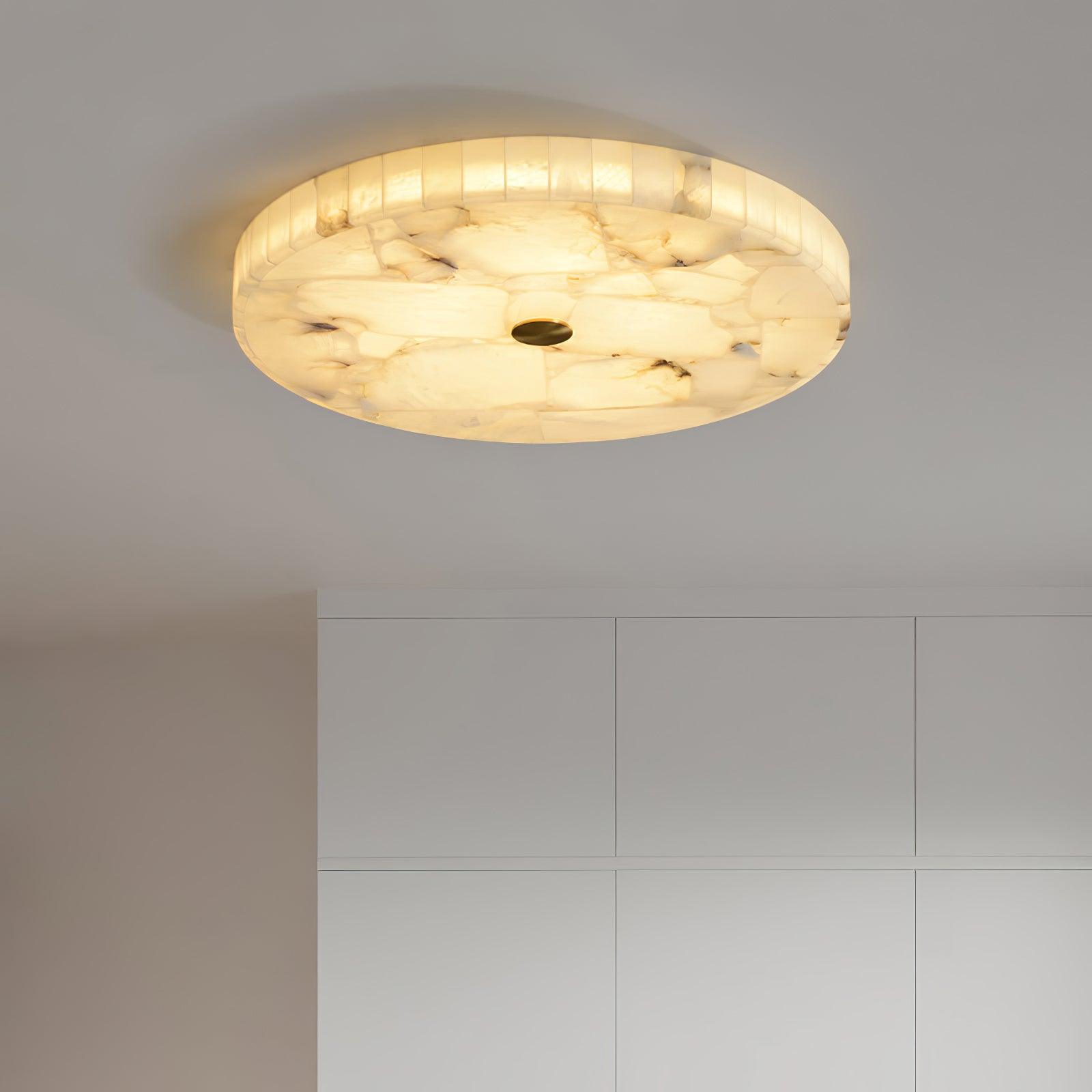 Lampada da Soffitto Rotonda in Alabastro Delya