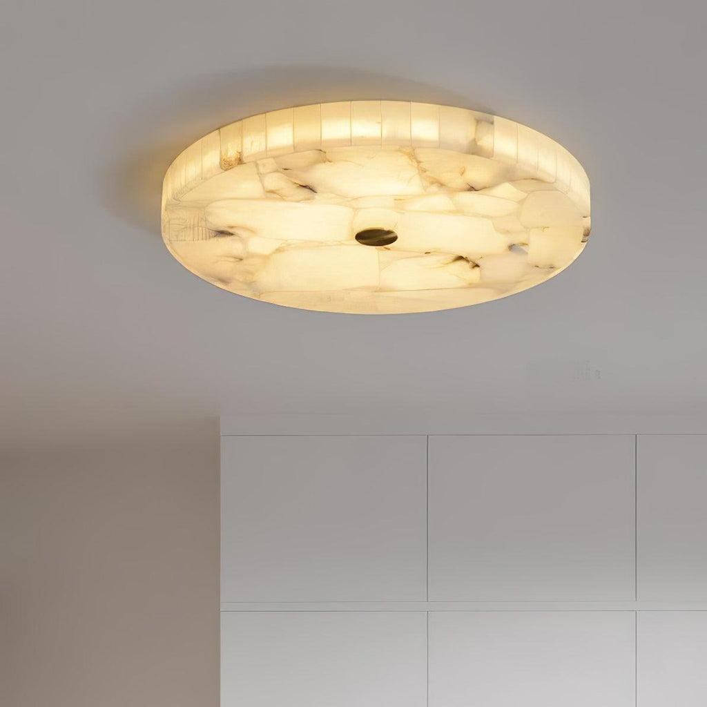 Lampada da Soffitto Rotonda in Alabastro Delya