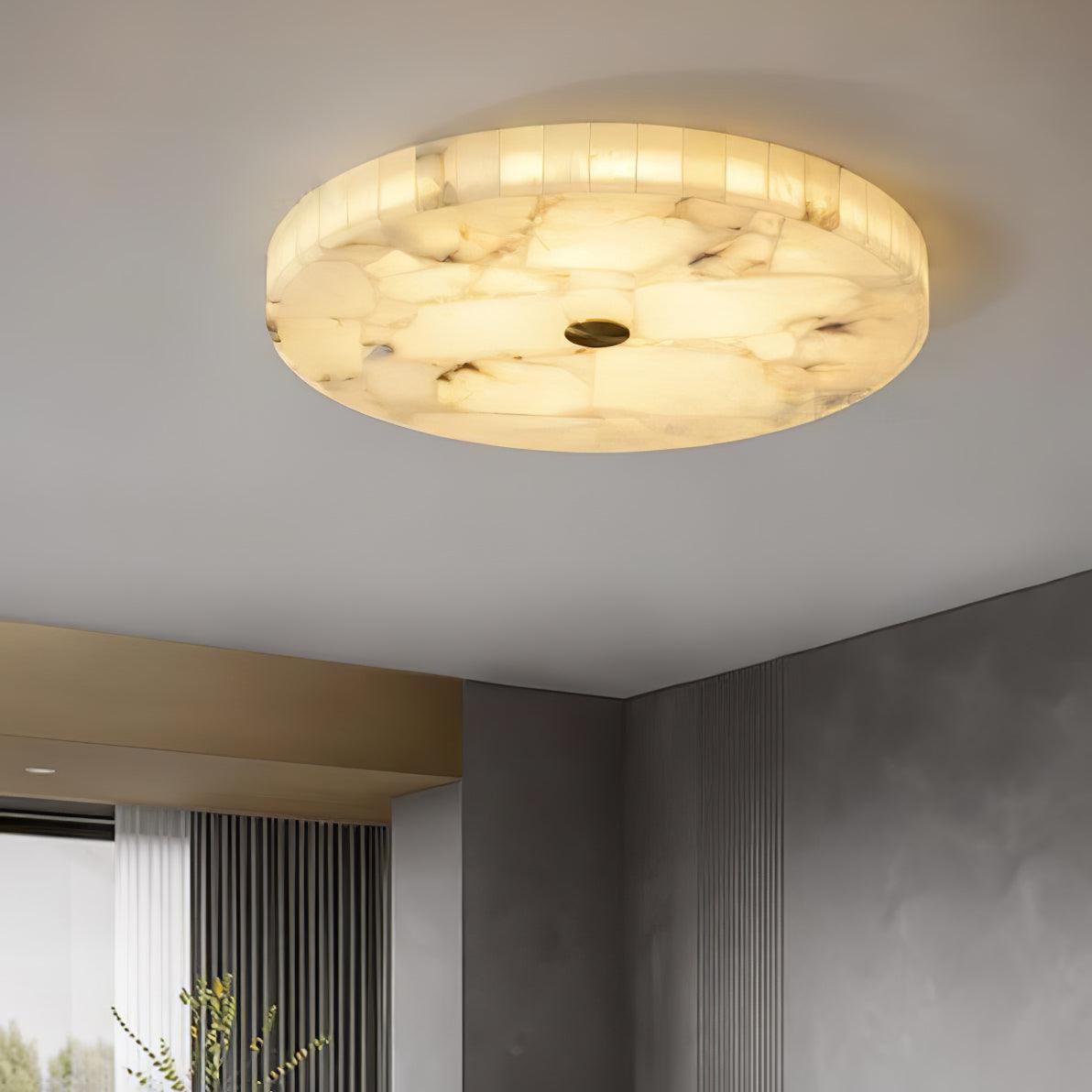 Lampada da Soffitto Rotonda in Alabastro Delya