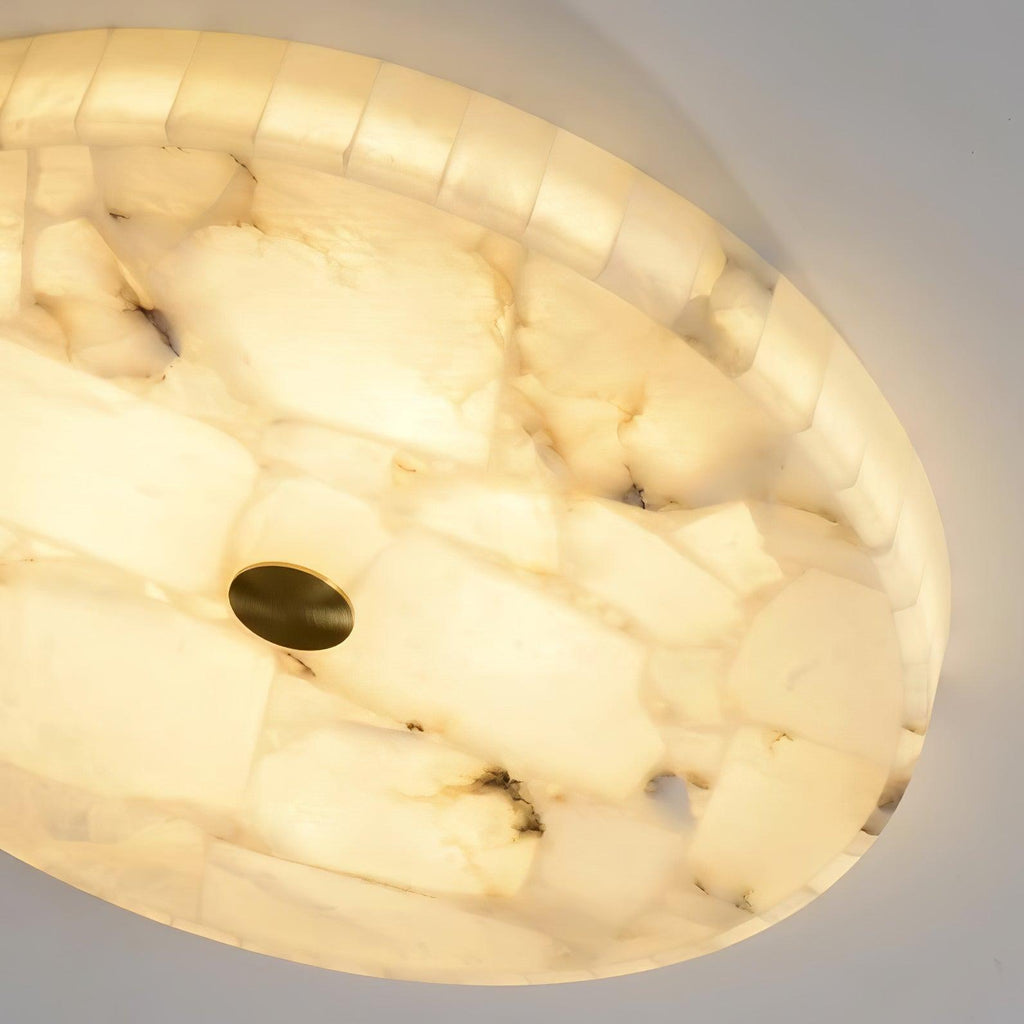 Lampada da Soffitto Rotonda in Alabastro Delya
