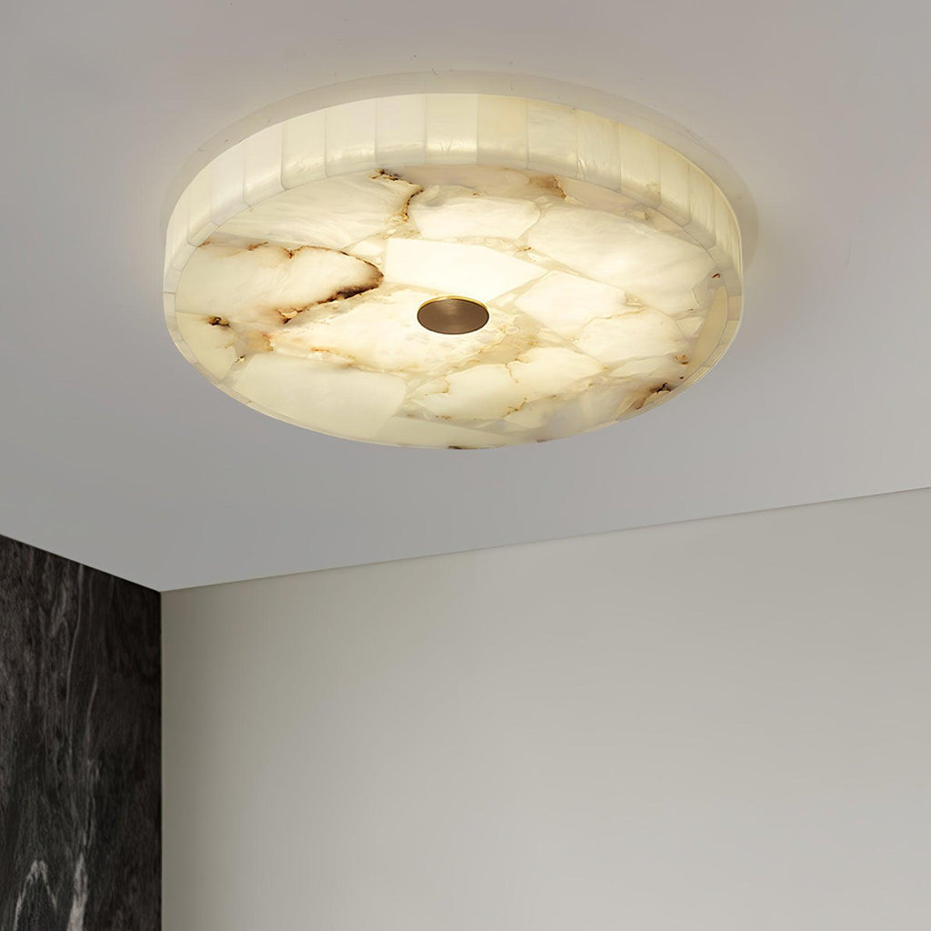 Lampada da Soffitto Rotonda in Alabastro Delya