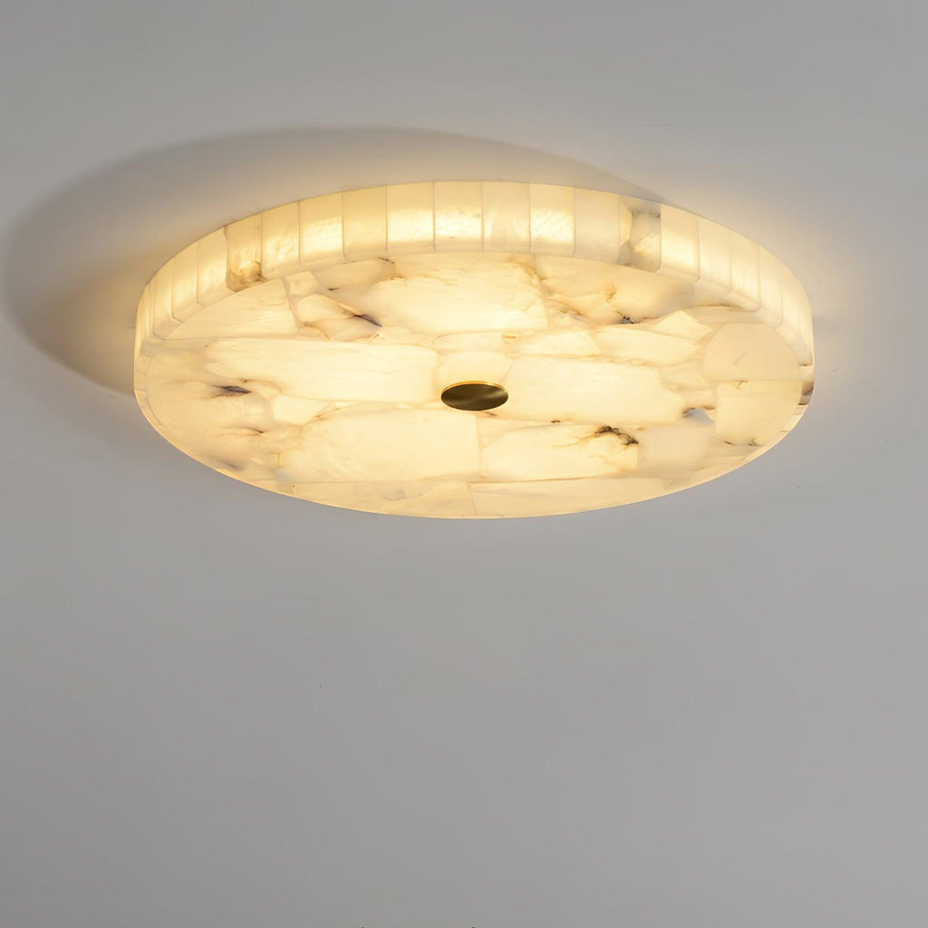 Lampada da Soffitto Rotonda in Alabastro Delya