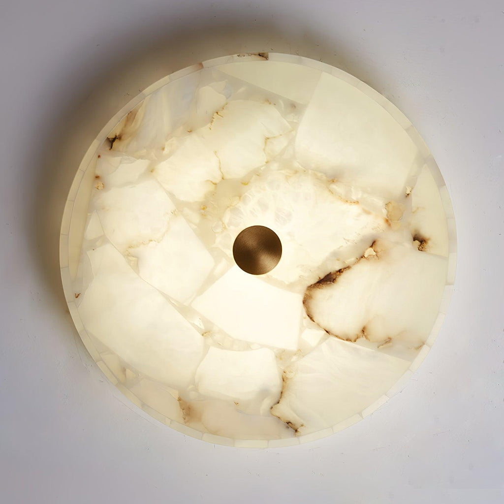 Lampada da Soffitto Rotonda in Alabastro Delya