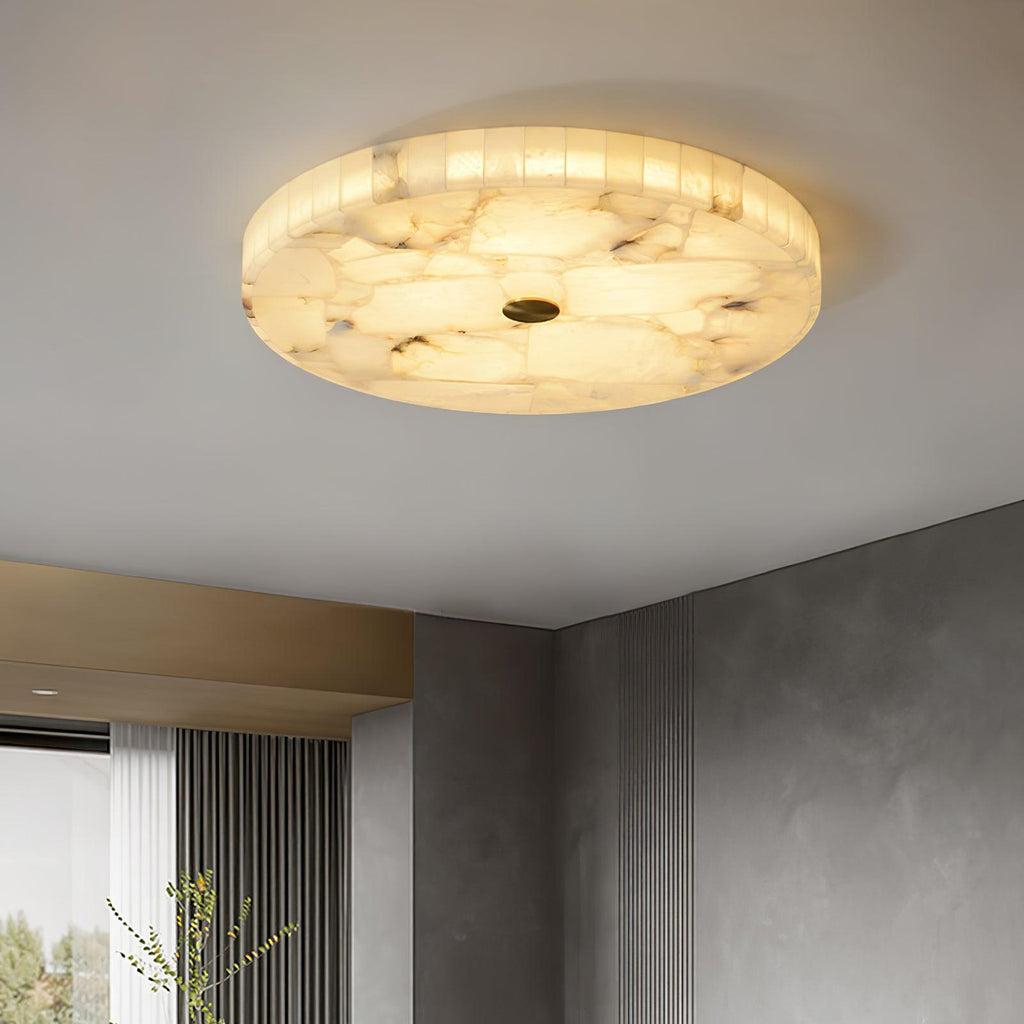 Lampada da Soffitto Rotonda in Alabastro Delya