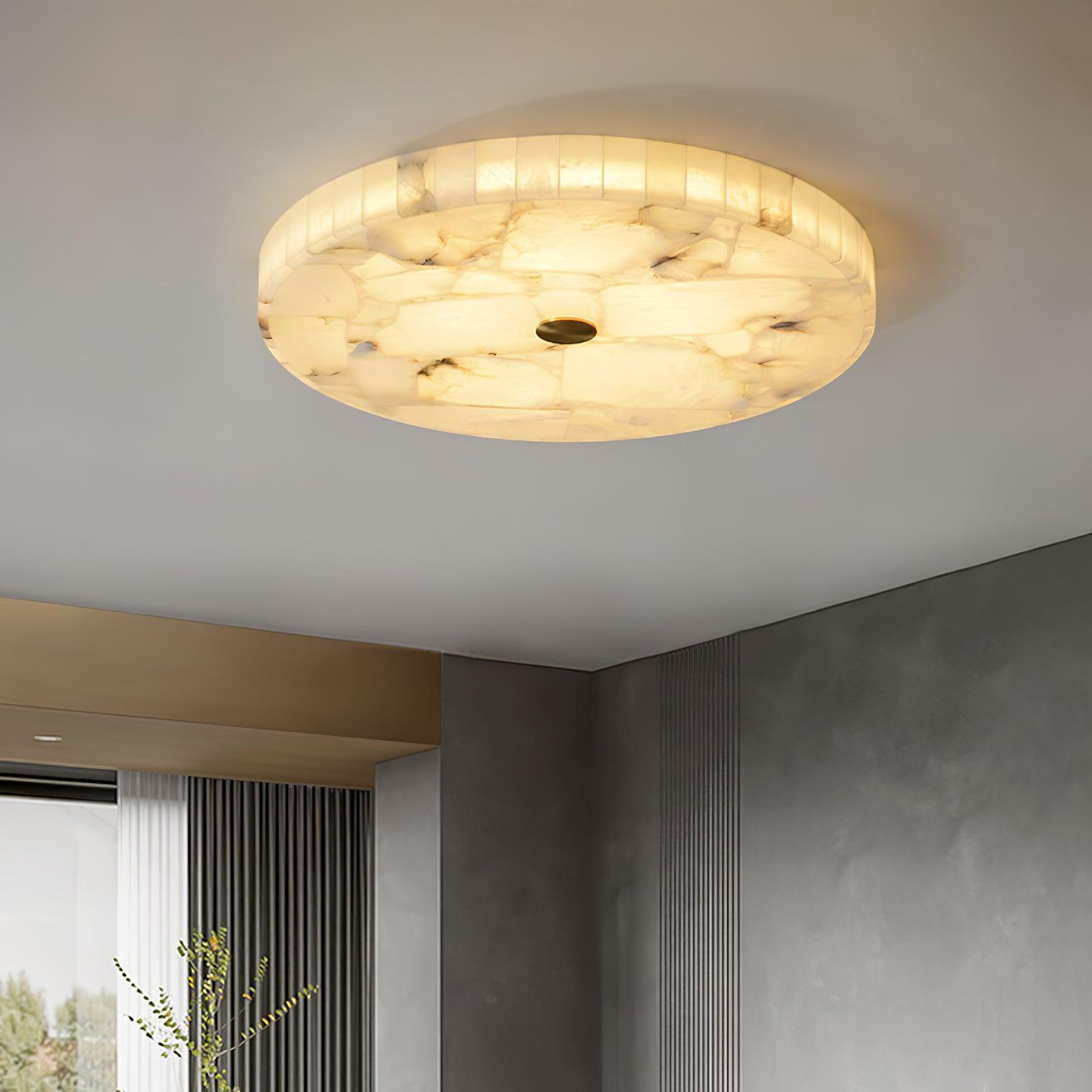 Lampada da Soffitto Rotonda in Alabastro Delya