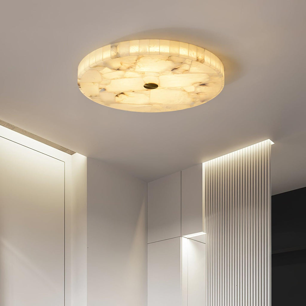 Lampada da Soffitto Rotonda in Alabastro Delya