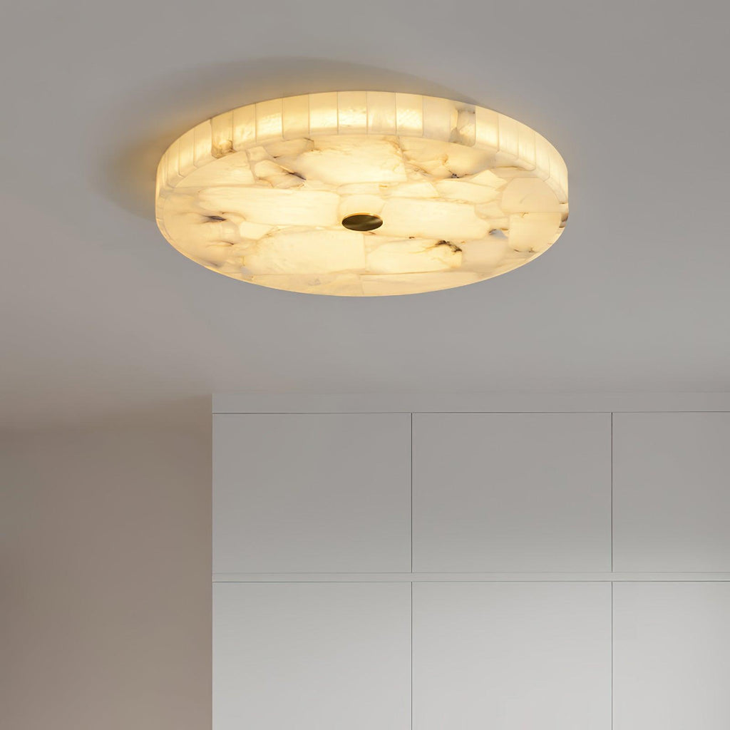 Lampada da Soffitto Rotonda in Alabastro Delya