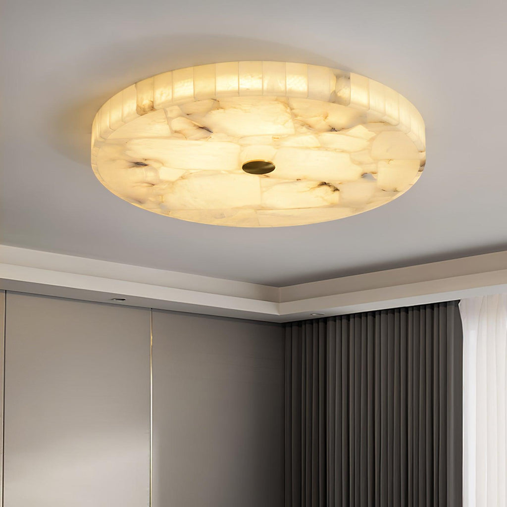 Lampada da Soffitto Rotonda in Alabastro Delya
