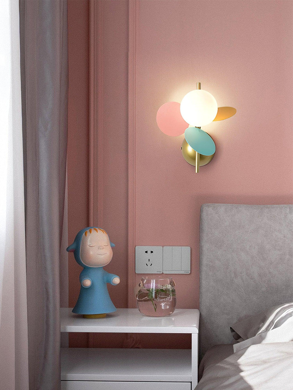 Culoren Applique Vetro Rotonda Arte Nordica