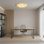 Lampada da soffitto in alabastro mosaico rotondo