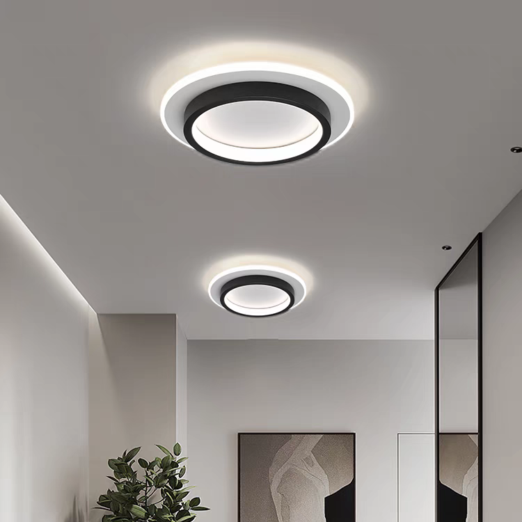 Lampada da soffitto Rouson – LED – Bianco – Ø 30 cm – Design moderno per soggiorni e corridoi