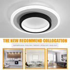 Lampada da soffitto Rouson – LED – Bianco – Ø 30 cm – Design moderno per soggiorni e corridoi
